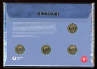 Image 2 for 2022 Australian Dinosaurs Prestige PNC with 4 Coins and Gold Foil Overprint 069-500