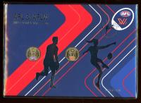 Image 1 for 2023 AFL and AFWL Limited Edition 2 Coin PNC with Coloured Coins & Foil Overprint 1198-2000