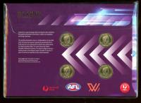 Image 2 for 2023 AFL and AFWL Limited Edition 4 Coin PNC with Coloured Coins & Foil Overprint 0890-1000