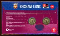 Image 2 for 2023 AFLW Premiers Brisbane Lions $1 Coloured Coin & Stamp Limited Edition PNC