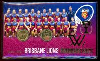Image 1 for 2023 AFLW Premiers Brisbane Lions $1 Coloured Coin & Stamp Limited Edition PNC