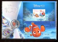 Image 1 for 2023 Nemo Disney 100th Anniversary Prestige PNC with Coloured Silver Proof Coin and Foil Overprint 127-200