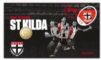 Image 1 for 2023 St Kilda 150 Years PNC Cover with RAM $1 AFL Coin