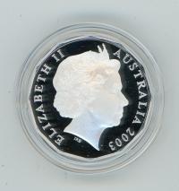 Image 2 for 2003 50th Anniversary Coronation of Queen Elizabeth II Silver Proof Coin in capsule only