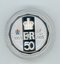 Image 1 for 2003 50th Anniversary Coronation of Queen Elizabeth II Silver Proof Coin in capsule only