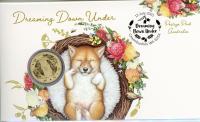 Image 1 for 2021 Issue 30 - Dreaming Down Under - Dingo Pup PNC with Perth Mint $1 - Limited to 6,000