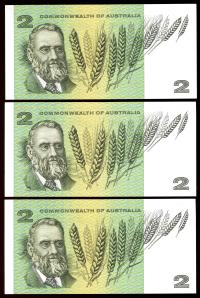 Image 2 for 1966 Consecutive Trio $2.00 Coombs-Wilson FHJ 504714-716 aUNC