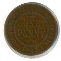 Image 1 for 1925 Australian Penny FINE (E) 