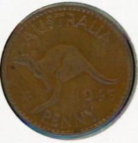 Image 1 for 1943 Y. Australian One Penny - aUNC