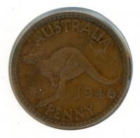 Image 1 for 1946 Australian One Penny  (Y)