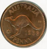 Image 1 for 1956 Australian One Penny - UNC