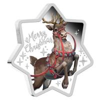 Image 2 for 2019 1oz Silver Proof Coin Star Shaped - Christmas Reindeer
