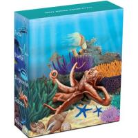 Image 1 for 2012 Australian Sea Life Half oz Coloured Silverproof - Octopus