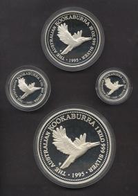 Image 1 for 1995 Kilo Kookaburra Four Coin Proof Set - 1kg, 10oz, 2oz, & 1oz