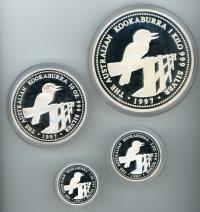 Image 1 for 1997 Kilo Kookaburra Four Coin Proof Set -1kg, 10oz, 2oz, & 1oz