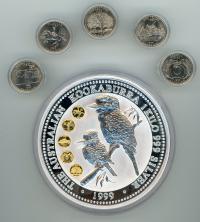 Image 2 for 1999 One Kilo Australian Kookaburra Honor Mark Coin - US State Quarters