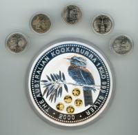Image 2 for 2000 One Kilo Australian Kookaburra Honor Mark Coin - US State Quarters