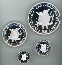 Image 1 for 2000 Kilo Kookaburra Four Coin Proof Set - 1kg, 10oz, 2oz & 1oz