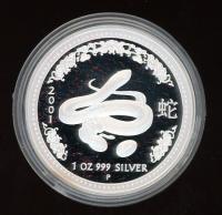 Image 5 for 2001 Lunar Year of the Snake 3 Coin Proof Set