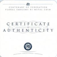 Image 4 for 2001 Centenary of Federation Floral Emblems Bi-Metal Coin