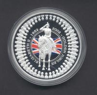 Image 1 for 2002 Golden Jubilee 1oz Coloured Silver Proof Coin