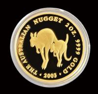 Image 2 for 2003 Australian Nugget 2oz Gold Proof Coin - Kangaroo