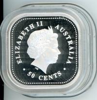 Image 2 for 2003 Australian Half Ounce Square Kookaburra Proof Coin