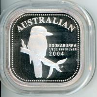 Image 1 for 2004 Australian Half oz Square Kookaburra Proof