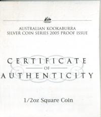 Image 4 for 2005 Australian Half oz Coloured Square Kookaburra Proof
