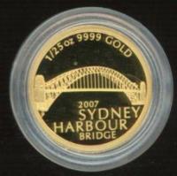 Image 1 for 2007 One Twentififth oz Gold Proof Coin - Sydney Harbour Bridge