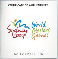 Image 4 for 2009 Sydney World Masters Games 1oz Coloured Silver Proof Coin