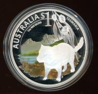 Image 2 for 2010 1oz Coloured Silver Proof - Celebrate Australia Tasmania