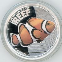 Image 2 for 2010 Australian Sea Life Half oz Coloured Silverproof - Clown Fish