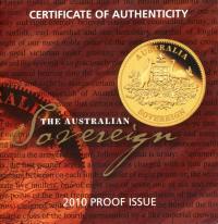 Image 4 for 2010 The Australian Perth Mint Proof Gold Sovereign