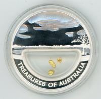 Image 2 for 2010 Treasures of Australia 1oz Silver Locket Coin - Gold