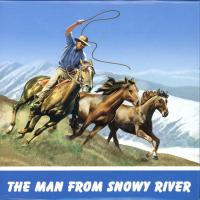 Image 1 for 2010 Tuvalu 1oz Coloured Silver Proof - The Man From Snowy River