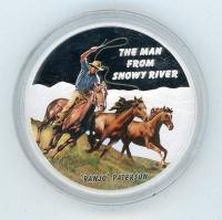 Image 2 for 2010 Tuvalu 1oz Coloured Silver Proof - The Man From Snowy River