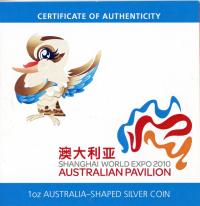 Image 4 for 2010 Shanghai World Expo Map of Aust Shape $1  1oz Silver Proof Coin