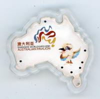 Image 2 for 2010 Shanghai World Expo Map of Aust Shape $1  1oz Silver Proof Coin