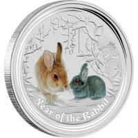 Image 2 for 2011 Australian 2oz Coloured Year of the Rabbit - ANDA Show Special
