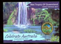 Image 3 for 2011 Celebrate Australia Set of 5 Coloured $1 Coins in Album