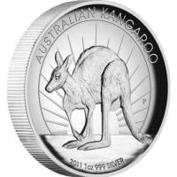 Image 2 for 2011 1oz Silver Kangaroo High Relief Coin