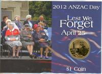 Image 1 for 2012 Anzac Day Lest We Forget $1.00