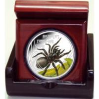 Image 2 for 2012 1oz Coloured Silver Proof Deadly and Dangerous Funnel-Web Spider