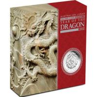 Image 1 for 2012 Australian Lunar Series II Year of the Dragon 5oz Silver Proof Coin