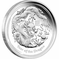 Image 2 for 2012 Australian Lunar Series II Year of the Dragon 5oz Silver Proof Coin