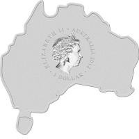Image 4 for 2012 Australian Map Shaped Coloured 1oz Silver Coin  - Emu