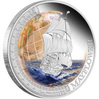 Image 2 for 2012 Tuvalu Coloured 1oz Silver Proof Ships that Changed The World - Mayflower