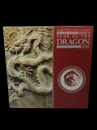 Image 3 for 2012 One Kilo Year of the Dragon Coloured Coin with Gemstone Eye