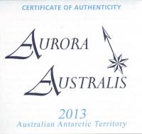 Image 4 for 2013 Australian Antarctic Territory 1oz Coloured Silver Proof Coin - Aurora Australis